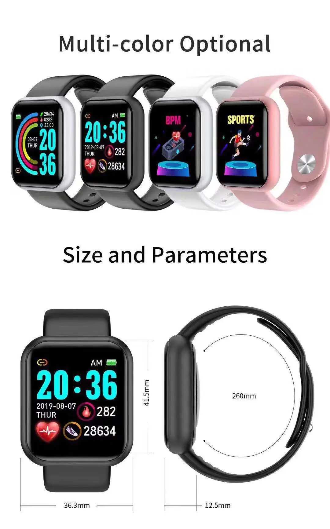 Watch Smartwatch Android - Умные часы D20 Pro для мужчин,
