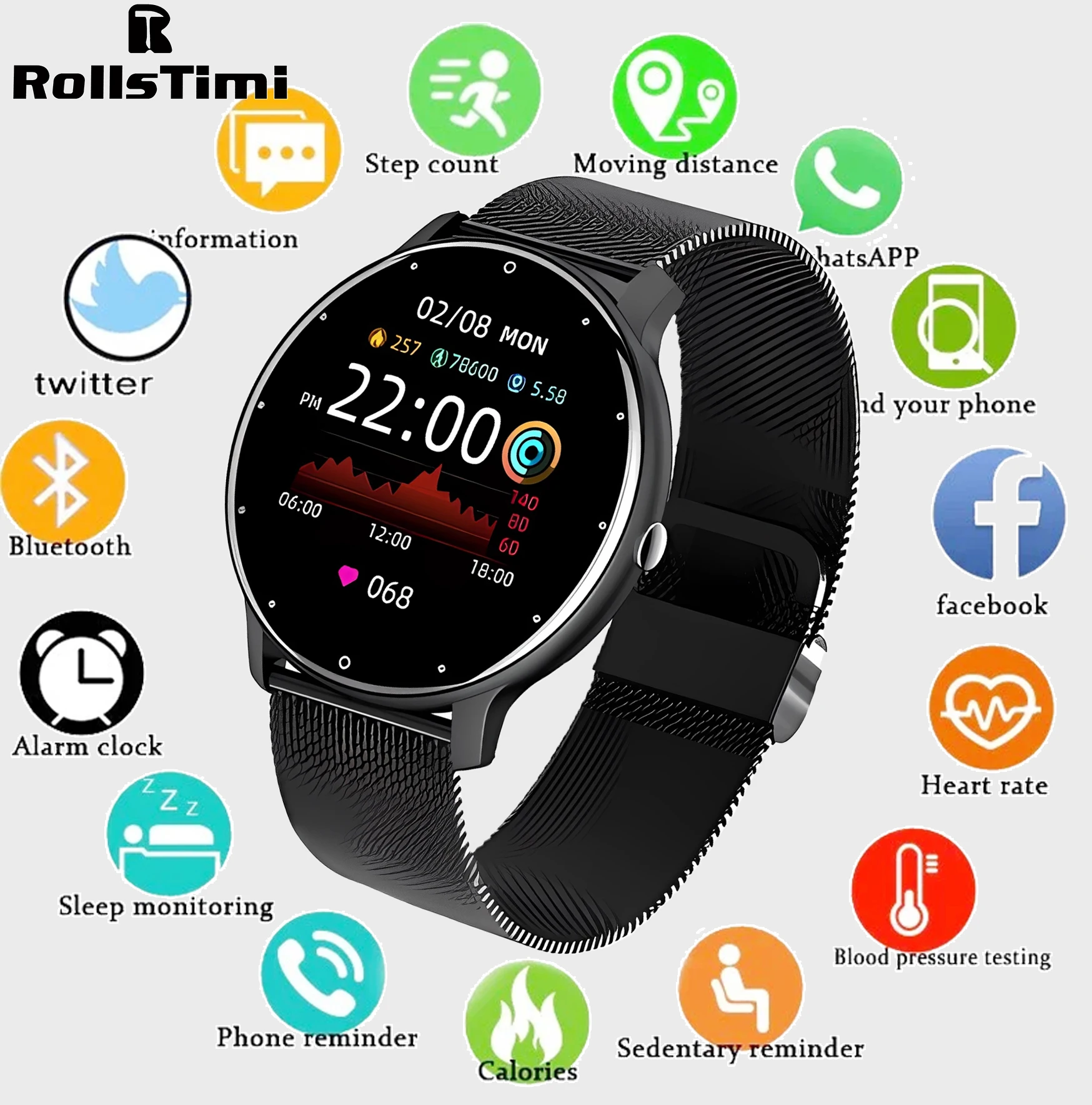 Watch Iwo - Смарт-часы для мужчин, Bluetooth-вызов, 24 часа,