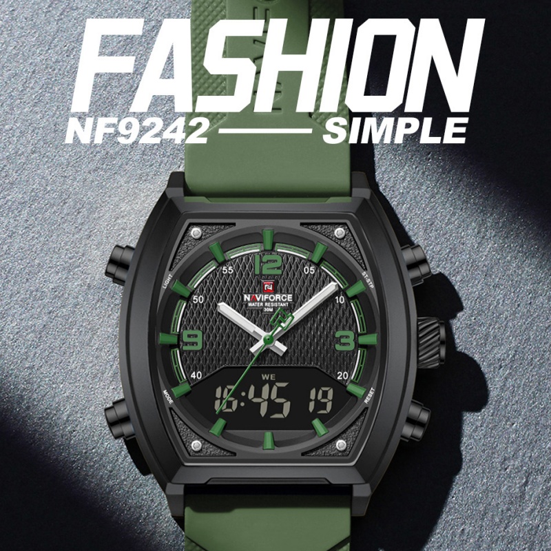 Мужские часы NAVIFORCE с двойн – обзор и цена Analog Quartz Watch