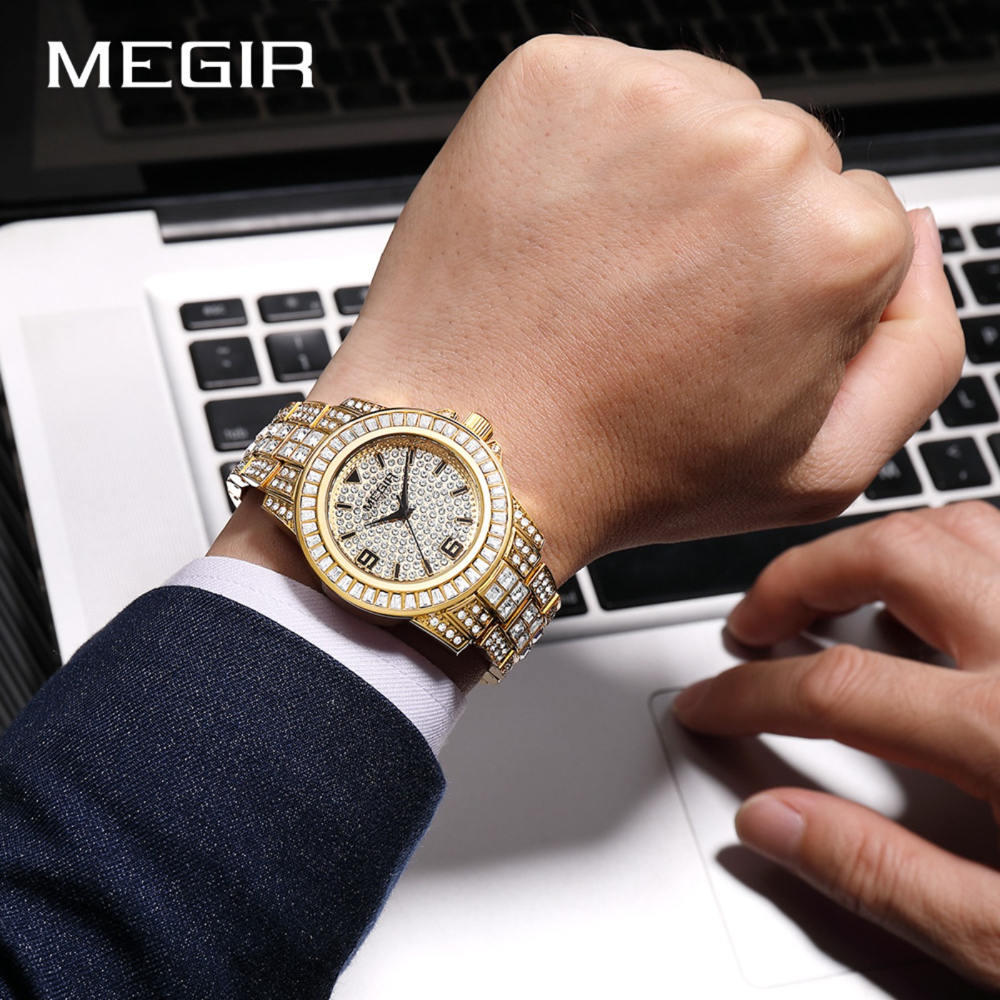 Роскошные часы MEGIR с бриллиа – обзор и цена Analog Quartz Watch