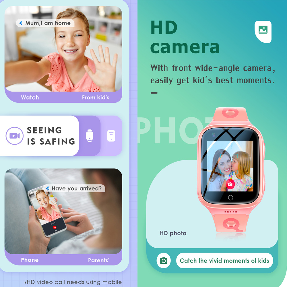 Умные часы 4G для детей с GPS, – обзор и цена Smartwatch Watches For Girls Kids